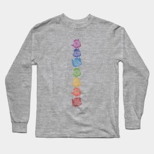 Watercolor Seven Chakras Healing Long Sleeve T-Shirt